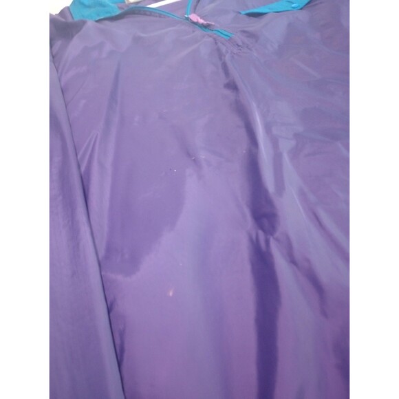 90's Vintage L. L. Bean 1/4 Zip Windbreaker Purple and Turquoise Size XL - Picture 4 of 11